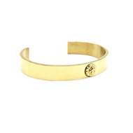Indian Ethnic Style Gold-Stamped Flat Titanium Steel Open Motorcycle Bracelet High Bridge Goros Eagl