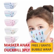 MASKER ANAK DUCKBILL MASKER 3PLY DUCKBILL ANAK KARAKTER MASKER NON