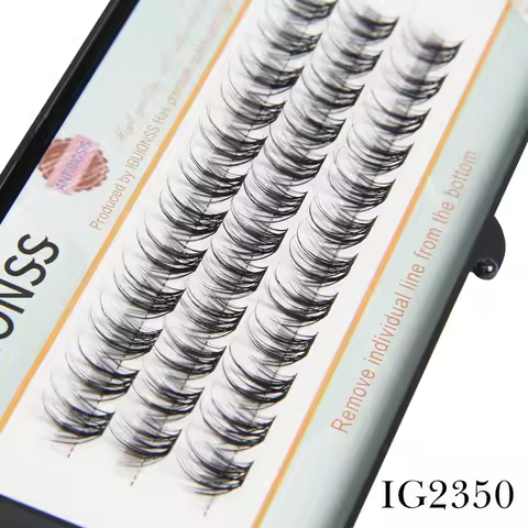 IGUIONSS Segmented False Eyelash Extension DIY Natural Individual Lash Makeup Tools Soft Easy to Ope