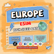 Europe 29 Countries Local eSIM 7-30 Days Total 9GB 4G/5G Data | Instant 24h Email Delivery | High Sp
