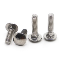 【Factory-direct】 1-10pcs Gb12 Din603 304 Stainless Steel Truss Square Neck Carriage Screw Coach Bolt