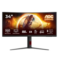 # AOC CU34G4 Curved Gaming Monitor - 34", UWQHD, FAST VA, 180Hz, 0.5ms, HDR10 & AMD FreeSync Premium