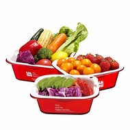 Double Drain Basket Happy City Six-Piece Set HK-LS02-6 Kitchen Fruit Basket Platinum Multifunctional