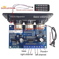 1Set 2.1 Channel DC12-20V BT5.0 Digital Amplifier Board Subwoofer Class D Amplifier Board +USB Cable+Remote Control