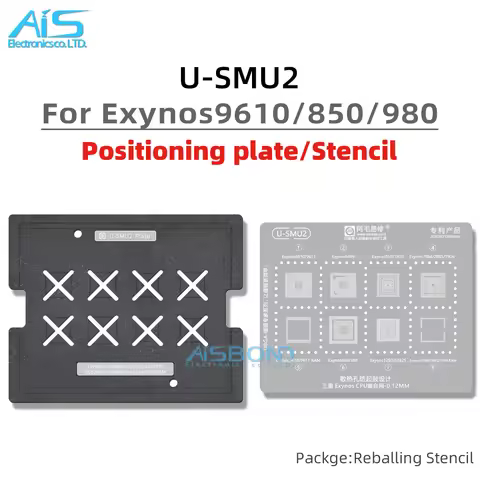 CPU RAM BGA Reballing Stencil Template Station For Samsung Exynos 9610 880 980 850 9611 9609 7884 78