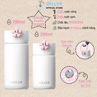 Diller D9310 Sakura Panda Series thermos (cherry blossom Panda) 200/280ml tea filter, handle