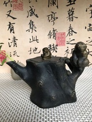 早期老件收藏品 銅雕銅壺 銅雕母子猴擺件