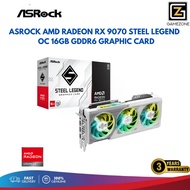 ASROCK AMD RADEON RX 9070 STEEL LEGEND OC 16GB GDDR6 GRAPHICS CARD ( RX9070 SL 16GO )