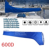 600D Sail Cover Mainsail Boom Boat Cover Anti UV Sunshade Boom Sail Cover 8-9Ft 9-10Ft 10-11Ft 11-12