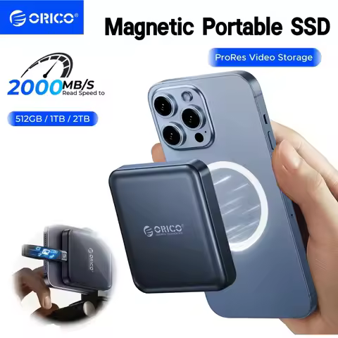 ORICO 1TB Magnetic External SSD, 4K ProRes HDR Record and Store, 2000MB/s Stable Transmission and St
