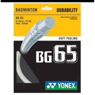 Pack of 10pcs Yonex BG65 Strings / Yonex BG 65 Badminton Strings