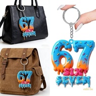 exhila 67 Memes Keychain Funny 67 Keychain Key Bag Charm Car Keyrings 67 Pendants Charm for Bag Hand