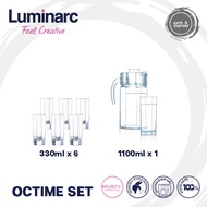 Luminarc 7 pcs OCTIME Dinking Set / Jugs Set / Glass Set / Drinkware set