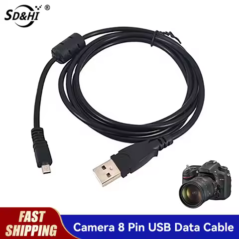 For Pentax Panasonic SONY Camera 8 Pin USB Data Cable For Nikon D7200 D3200 D5500 D5100 D5200 D7100 