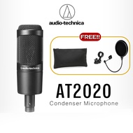 Audio Technica AT2020 Free Popfilter Condenser Microphone Mike Condenser AT2020