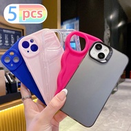 5pcs Multi-Color Solid Phone Cases, Various Styles, Soft Flexible TPU Material Simple Design, Soft E