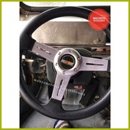 ◱ ■ ┏ 🅼 Mitsubishi Ralliart OMP Steering Wheel 14inch Available BOSS KIT ADAPTOR