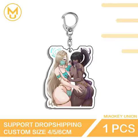 NSFW GL Two Girls Kakudate Karin Ichinose Asuna Keyring Hot Selling Blue Archive Hentai Ass Props In