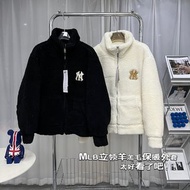 MLB NY洋基隊24冬季新款男女同款加厚羊羔毛外套 字母大標保暖外套