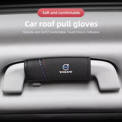 2Pcs Suede Handgrip Protect Casing Car Interior Accessories For Volvo XC90 S60 C30 XC60 V50 V70 S90 