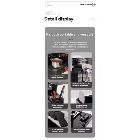 LITE-Coffee Tamper Stand Coffee Tool Holder 51/53/58Mm Handle Multifunctional Coffee Tamper Stand Fo