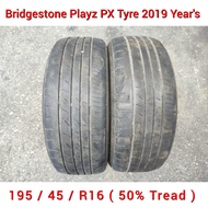 Tyre 195 / 45 / R16 Bridgestone Playz PX Tyre 2019 Year's / Tayar / Tire