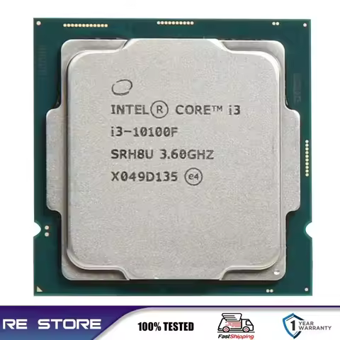 Intel Core i3 10100F 3.6GHz 4-core 8-thread LGA 1200 processor