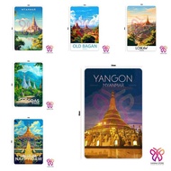 Fridge Magnet Souvenir Myanmar Bagan Bago Yangon Taunggyi Pagoda