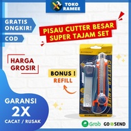 PISAU CUTTER BESAR + REFILL MATA PISAU 5 PCS