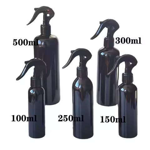 10 pcs Black Spray Bottle With Trigger Sprayer 100ml 150ml 250ml 300ml 500ml