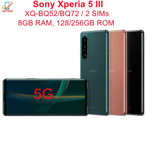 Sony Xperia 5iii 5 iii 5G Dual Sim XQ-BQ52 XQ-BQ72 6.1" 8GB RAM 128/256GB ROM Snapdragon 888 Octa Co