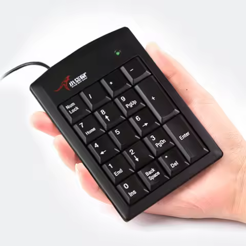 PS/2 19 Keys Keypad Numeric Keyboard Multifunction Wired Number Calculator For Laptop Easy To Use wi