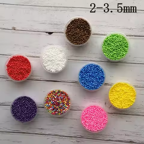 3Boxes Polystyrene Styrofoam Slime Box Foam Beads Snow Mud Particles Accessories Decorative Balls DI