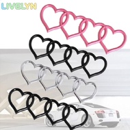 LIVELYN Love Heart Logo Rear, Heart-shaped ABS Plastics Trunk Tail Label Badge, Car Logo Trunk Label