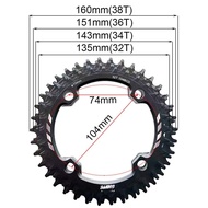 [yafeetop]❤MTB Bike 104BCD 30T-38T Narrow Wide Chainring Bicycle Single Chainwheel