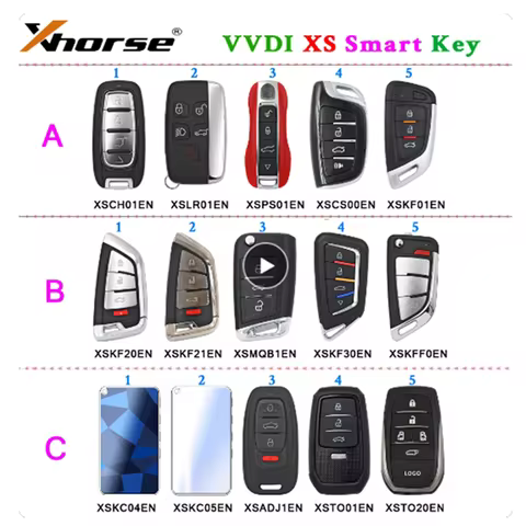 Xhorse VVDI XS Series Smart Remote Key XSADJ1EN XSNIS2EN XSJP01EN XSCL01EN XSKC04EN XSKC05EN English