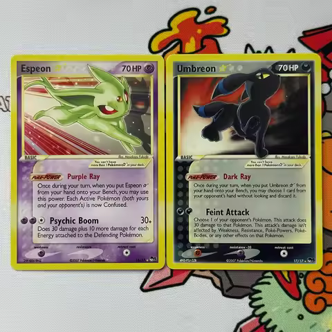 DIY English Proxy 2007 P.M. POP Series 5 #17 Umbreon-Gold Star Collectible Card Self-made PTCG Espeo