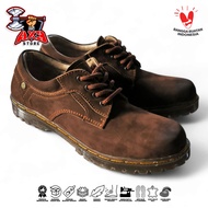 Ax3 Leather Boots - Brown || Genuine Leather Men's Boots || Trendy Men's Safety Shoes