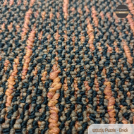 Carpets Inter Puzzle-Brick Elegant Orange Geometric Pattern Rug 120x180cm for Living Room