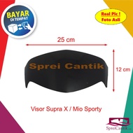 Visor Windshield Supra X 125 / Mio Sporty Hitam - Aksesoris Tameng Motor Depan