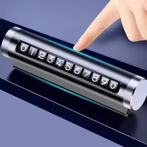 Metal Car Temporary Parking Card Aluminum Parking License Plate Temporary Stop Sign Phone Number Car