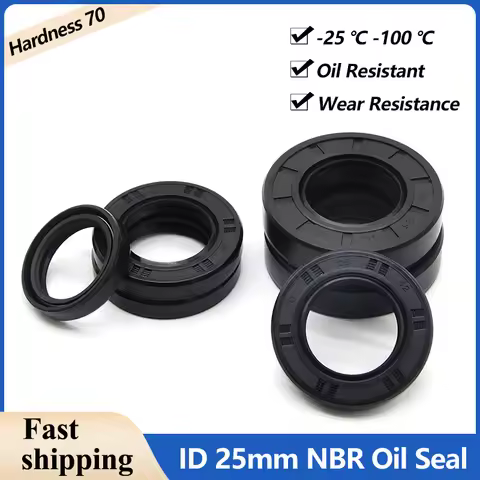 1/5pcs ID25mm NBR Oil Seal TC-25*32/34/35/38/40/42/45/47/50/52/55/60/62*4/5/6/7/8/10/12mm Nitrile Ru