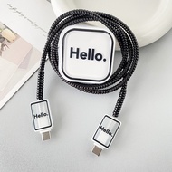 Hello Pattern Silicone Charger Protective Case for IPhone 40W Fast Charger Protection Charger Cover
