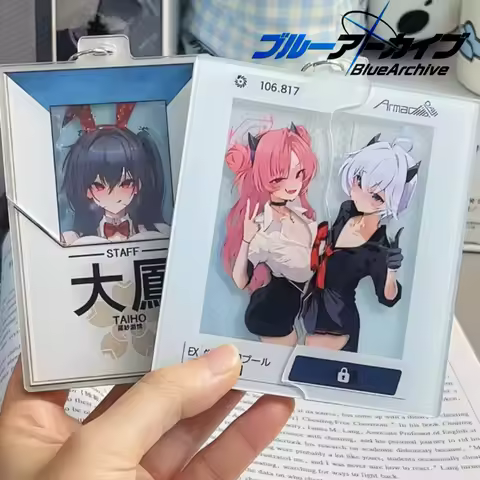 Game Blue Archive Azur Lane IJN Taihō Yozakura Kirara Cosplay Keychain Acrylic Keyring Key Chain Bag
