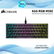 Corsair K65 RGB MINI 60% Mechanical Gaming Keyboard (CHERRY MX SPEED) Black CH-9194014-NA