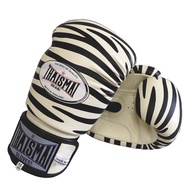 THAISMAI - BG124 Fancy Zebra นวมชกมวย นวมซ้อมมวย นวมต่อยมวย นวม หนังแท้ สีขาว ลายม้าลาย - Fancy Boxi