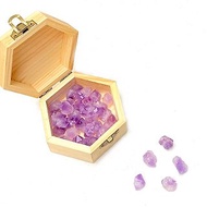 天然紫水晶骨幹原石-凈化充電消磁天然NG微瑕松木盒套組