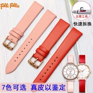 New product Folli Follie Follie Ladies Genuine Leather Strap 12 14 16 18 20mm Quick Release Pink Wat