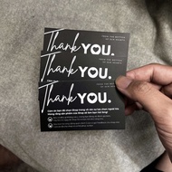 Thank you Card PREMIUM PRODUCTS Thank you Card for customers made of thick C300 paper, size 9x5.4cm 