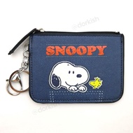 Peanuts Snoopy and Woodstock Denim Ezlink Card Pass Holder Coin Purse Key Ring